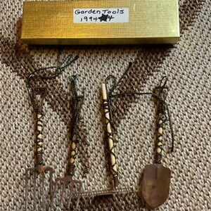 Vintage 1994 handmade garden tools decor